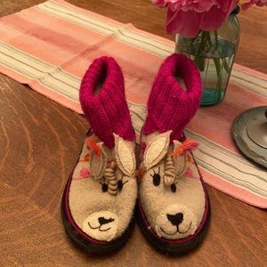 Garnet Hill Boiled Wool Slippers (1)